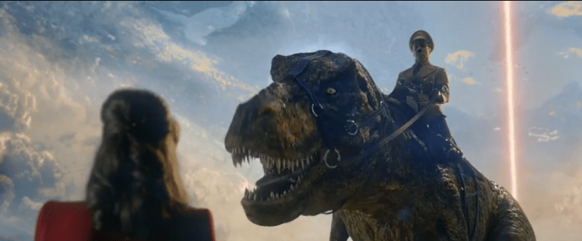 Maybe zombie Nazis riding dinosaurs?