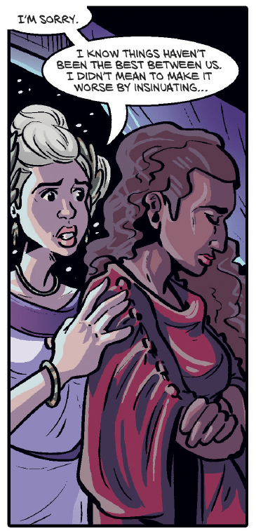 Junia and Prima's relationship is a complex and interesting one. Image source: Arbitrary Muse Comics